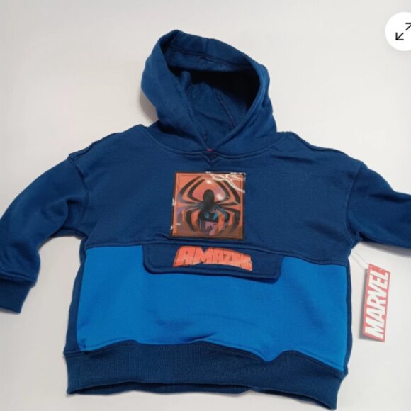 Spiderman Sweatsuit 2 piece 2T 2 toned Blue Hoodie Set Official Marvel‎ NWT C10 - Picture 5 of 11